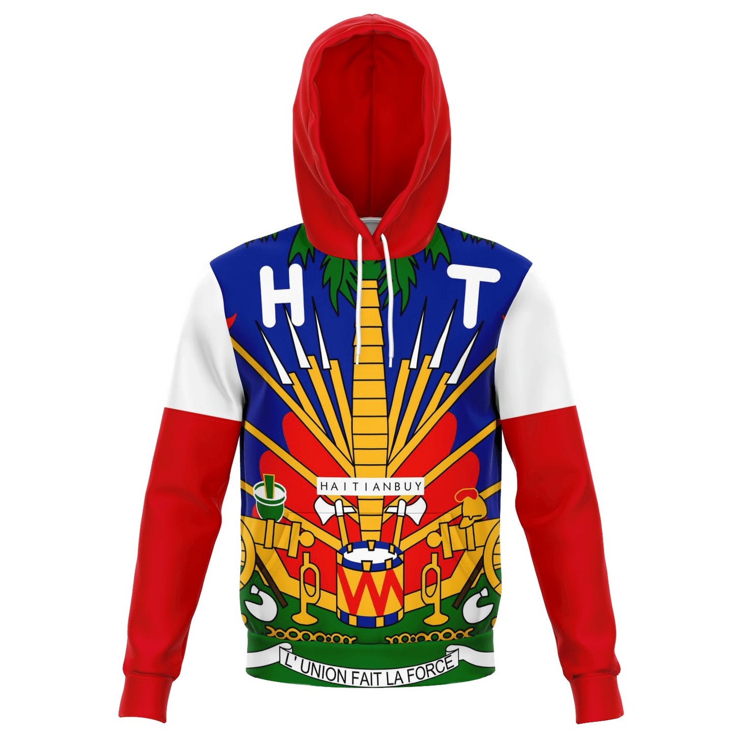 RED & BLUE All over print Haitian Hoodie - Haitianbuy