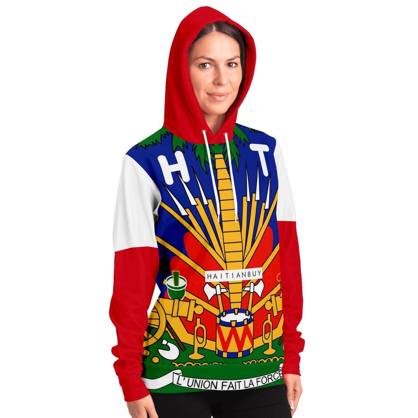 RED & BLUE All over print Haitian Hoodie - Haitianbuy